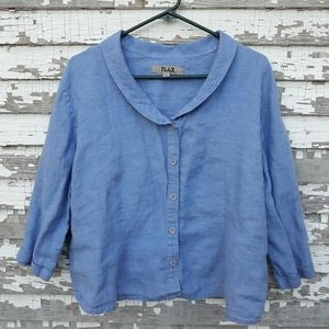 Flax linen top / shirt size large
